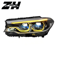 Nouveaux feux de jour bicolores 12V pour BMW Série 5 G38/G30 modèles 2018-2020 avec lentilles laser en forme de cuillère