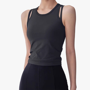 Yoga Wear Women's Seamless Elastic Fixed Cup Sports <b>Bra</b> Shockproof Push-Up Yoga <b>Vest</b> Running Fitness <b>Vest</b> - Product Image 2