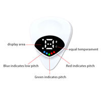Multi-functional 2-in-1Twelve-tone Equal Temperament Guitar Pick with Tuner String Instrument