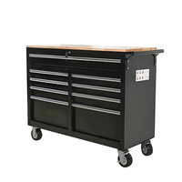 Armoire Roulante Professionnelle en Acier Inoxydable pour Outils de Rangement avec Établi, Idéale pour Atelier Automobile
