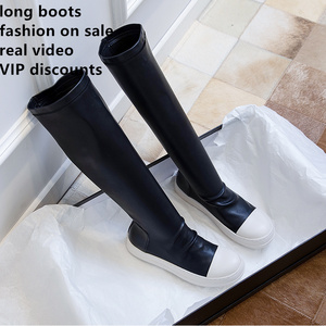 Dropshipping scarpe da donna alla moda 2022 da donna firmate piatte ufficiali da donna stivali <span class=keywords><strong>alti</strong></span> <span class=keywords><strong>neri</strong></span> sopra il ginocchio - Product Image 1