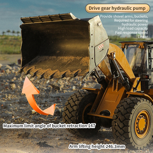 <span class=keywords><strong>Huina</strong></span> Kabolite <span class=keywords><strong>K966</strong></span> 1:16 Chargeuse sur pneus hydraulique sans balais, modèle de camion télécommandé RC, jouet bulldozer en alliage moulé sous pression - Product Image 2