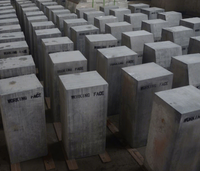 Ciment d'alumine Magmalox, blocs abrasifs anti-usure pour rails de glissière en fonte réfractaire fusionnée, Huachen Refractory, 40%-50% Al2O3, 1770-2000°C
