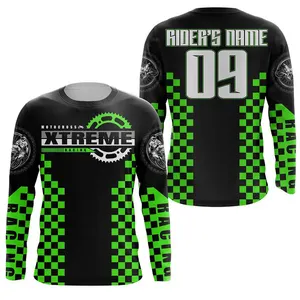 Wholesale High Quality Sublimation Printing Motorcycle Auto Racing Wear Polyester Cycling Jersey Custom Racing Shirt
