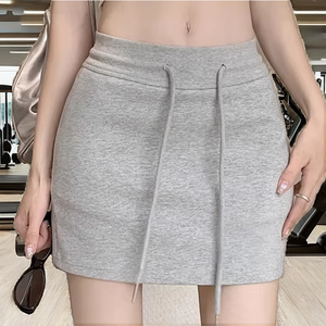 New Fashion Sexy Breathable Sporty Summer Yoga <b>Skirt</b> Drawstring Design Running Sports Fitness Anti-peek Women - Product Image 2