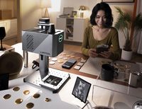 FYAR F20 mesin ukir Laser mini 20W, alat ukir laser baja logam desktop portabel, harga pemasok