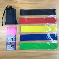 Cuerda Elástica de Látex Ecológica e Inodora, 5 Niveles de Resistencia, Bandas Antideslizantes, Diseño Plegable para Ejercicios de Gimnasio y Fitness
