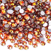 BOBOHOO Bling cristal rouge série verre Flatback strass Non Hot-fix strass pour ongles bricolage vêtements sacs robes