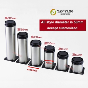 Piedini Regolabili Yanyang 11.5-14.5cm in Plastica Nera ABS, Facili da Montare, per Mobili e Cucina, per Soggiorno - Product Image 6