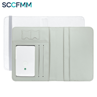 SCCFMM - Porta Pasaportes de Sublimación por Transferencia Térmica, Material PU, Diseño Geométrico, Gran Capacidad, Múltiples Ranuras para Tarjetas