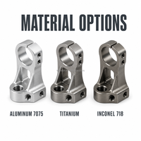Pièces usinées CNC 5 axes sur mesure en aluminium 7075, titane, Inconel 718 pour l'aérospatiale