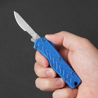 Couteau pliant portable pour le camping en plein air, lame Tanto en acier inoxydable ; outil de survie pour l'autodéfense, couteau compact