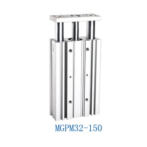 Cylindre à trois tiges de type SMC mince MGPM12/20/32/-20-30-40-50, type Airtac TCM50-100, piston pneumatique en acier, noyau de roulement - Product Image 1