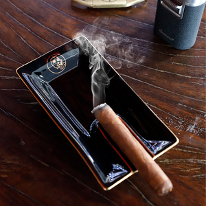 Cenicero de Cigarros de Cerámica de Lujo, Personalizado, Mini, Fácil de Limpiar, con Logotipo Personalizado, Cenicero Decorativo Negro para el Hogar o Bar - Product Image 2