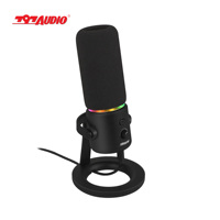 797Audio D502 Mikrofon Studio Rekaman Desktop Berkualitas Tinggi RGB Baru, Mikrofon Kondensor USB untuk Gaming dan Podcast untuk PC Berkualitas Tinggi