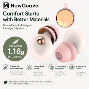 <span class=keywords><strong>Bouchons</strong></span> <span class=keywords><strong>d</strong></span>'oreilles réutilisables en silicone N05 Fashion, silencieux, avec accent métallique, ajustement confortable double mode pour fêtes, cafés, bars musicaux, voyages - Product Image 4