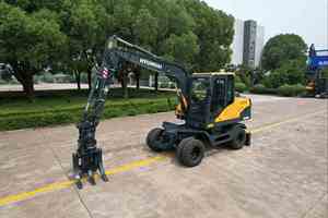 Excavadora de Ruedas Hyundai HW80G de 8 Toneladas con Motor de Primera Marca y Certificación CE/EPA en Venta - Product Image 4