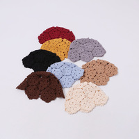 Nouveau bonnet en crochet fait main japonais et coréen pour femme, style rétro élégant, ajouré et respirant, idéal pour l'automne