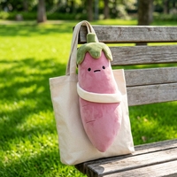 Coussin en peluche souple en forme de légumes (carotte, aubergine, brocoli, maïs), jouet en peluche long et mignon, personnalisable pour la décoration intérieure