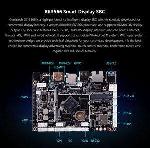 Placa de Desarrollo DS3566 Geniatech RK3566 Compatible con Sistema Debian10/Android 11, Mini PC 4K con Función de Caja Registradora - Product Image 3