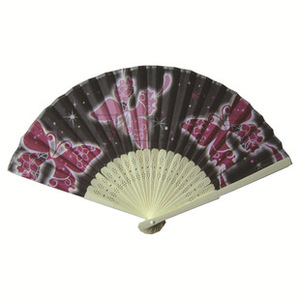 Éventail pliable en bambou rétro personnalisé, imprimé et peint, décoration de mariage, cadeau d'anniversaire - Product Image 5