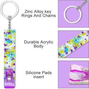 Tirette de carte de crédit RFID sécurisée, en acrylique, mignonne, pour ongles longs, pour femmes, porte-clés ATM, livraison rapide mondiale - Product Image 4