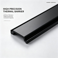 Tira de Rotura Térmica para Puertas y Ventanas de Aluminio, Sistema de Barra Aislante de Poliamida PA66, Fábrica Certificada ISO9001