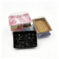 Boîtes rectangulaires jetables en PET YS avec couvercles transparents, logo/design graphique personnalisable, emballage pour sushis japonais, livraison directe
