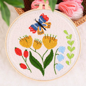 3 uds. <span class=keywords><strong>Kit</strong></span> de inicio de <span class=keywords><strong>bordado</strong></span> de aguja de punzón de <span class=keywords><strong>flores</strong></span> <span class=keywords><strong>Kit</strong></span> de aguja de punzón para principiantes adultos niños <span class=keywords><strong>Kit</strong></span> de aguja de ganchillo conjunto de regalo - Product Image 4