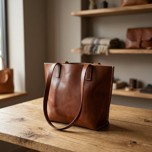 Sac à main en cuir véritable pour femmes, artisanat, fermeture éclair, doux, léger, durable, tendance, écologique, imperméable, double sangle - Product Image 4