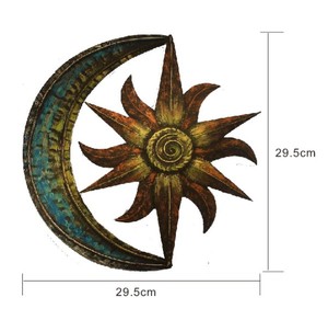 Décoration murale sur le thème de fer céleste, en forme d'étoile, de lune, Art métallique, pour salon et bureau - Product Image 2