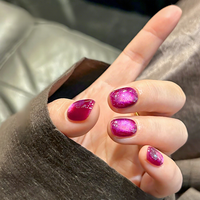 Vernis à ongles effet œil de chat Dragon Fruit 2026 Nouvelle Collection Rouge Rose Effet Perles de Verre Magnétique Gel Imperméable Non Toxique