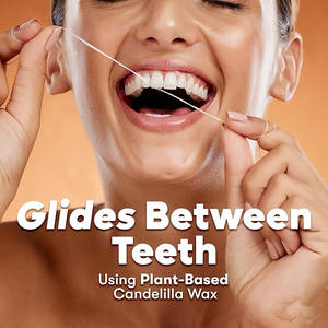 Yüksek kaliteli plastik ücretsiz diş bant 25/50M diş ipi için üçlü Mini seyahat mumlu nane lezzet naylon ipi - Product Image 6