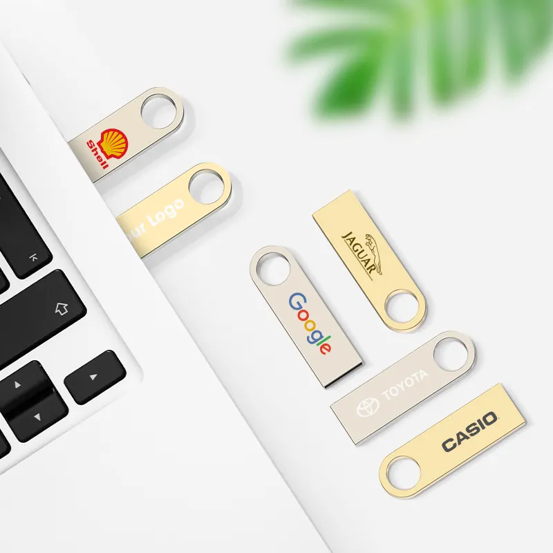 USB logam memori kreatif 16 Logo Flash disesuaikan