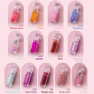 ลิปกลอสทรงนาฬิกาทรายใสทรงสี่เหลี่ยมลิปกลอสเปิดใช้งานตามอุณหภูมิสูตรที่เป็นกลางพร้อมตัวเลือกที่ปรับแต่งได้ - Product Image 2