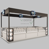 LED beleuchtete 4-gehärtete Glas uhr Vitrine Glas vitrine