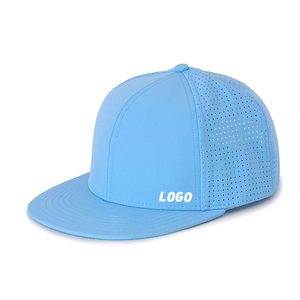 Chapeau Performance en Polyester Personnalisé Trou Laser Séchage Rapide Imperméable 6 Panneaux Couleur Unie Snapback Gorra Caps Chapeaux - Product Image 1