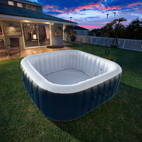 NEOKUDO OEM Spa gonflable moderne pour l'extérieur avec 120 jets, capacité pour 2 personnes, design carré portable