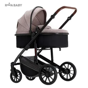 Système de voyage multifonctionnel 2 en 1 avec siège auto Poussette bébé légère et pliable avec cadre en aluminium