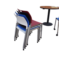Chaise de restaurant moderne coque plastique cadre métallique supermarché hôpital cuisine école extérieur salon utilisation polyvalente