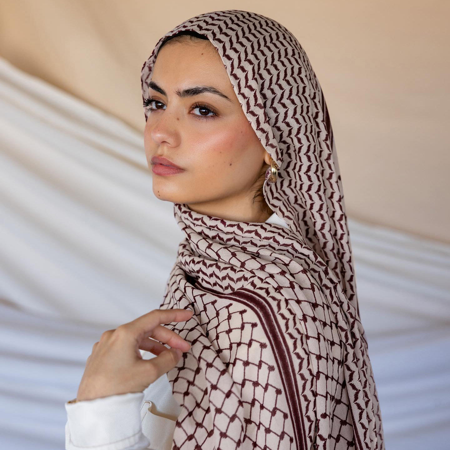 Chiffon Hijab Shawl Wrapping Styles For Wedding Red Luxury Bridal