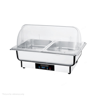 Chauffe-Plats Électrique Commercial en Acier Inoxydable Grand Format – Plats de Présentation pour Buffets d'Hôtels et Restaurants