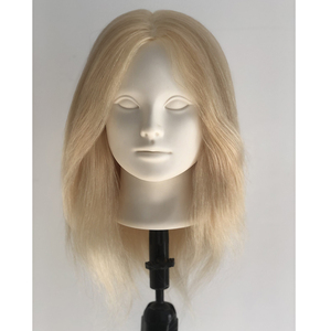 Maquillaje barato Natural <span class=keywords><strong>Real</strong></span> 100% cabello maniquí cabeza de entrenamiento cabello humano maniquí - Product Image 1