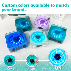 Projecteur de sons apaisants pour le sommeil, avec lumière LED RGB multi-modes violette, bruit blanc, sons de vagues océaniques, lecteur <span class=keywords><strong>vinyle</strong></span> et haut-parleur Bluetooth - Product Image 2
