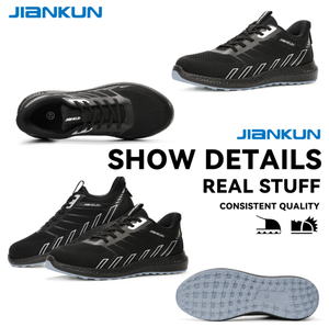 Zapatos de Seguridad JIANKUN, Estilo Deportivo, Tejido de Punto, Aislamiento 6KV, Antideslizantes, EVA+PU, Anti-Impactos/Pinchazos, Puntera de Plástico - Product Image 4