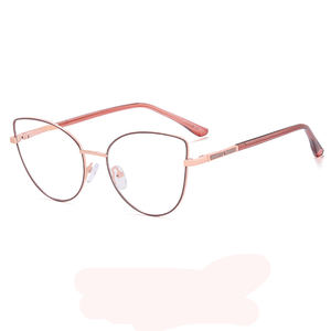 2025 mode oeil de chat Prescription <span class=keywords><strong>verre</strong></span> femmes Vintage personnalisé optique monture de lunettes femme Anti lumière bleue <span class=keywords><strong>myopie</strong></span> lentille lunettes - Product Image 4