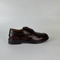 Chaussures de sécurité italiennes style Brogue à bout ailé pour hommes, en cuir avec semelle extérieure en PU, modèle HSA016, pour cadres, avec embout en acier