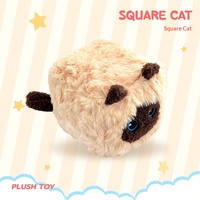 Coussin en peluche chat siamois mignon sur le thème du pain avec rembourrage en coton PP - Adorable jouet en peluche animal pour bébé (Chat noir et chat Ragdoll)
