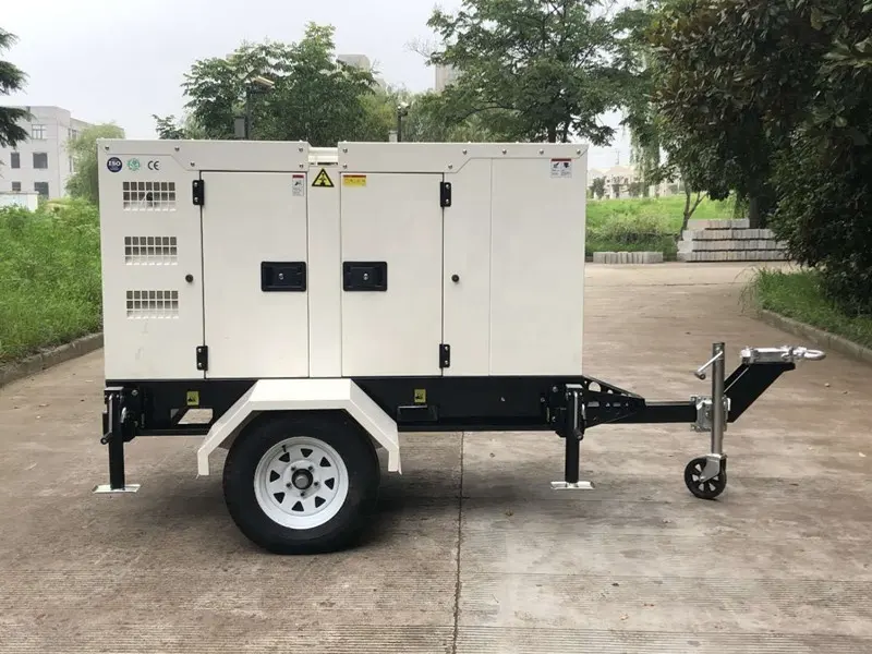Baru didukung oleh YangDong engine generator 20kw diesel generator dilengkapi dengan kanopi kedap suara dan trailer