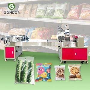 <b>Vegetable</b> Biscuit Puffed Snack Pillow Bread Multi Flow Pack Plastic Packaging Packing Machine for Ice Cream - Product Image 1